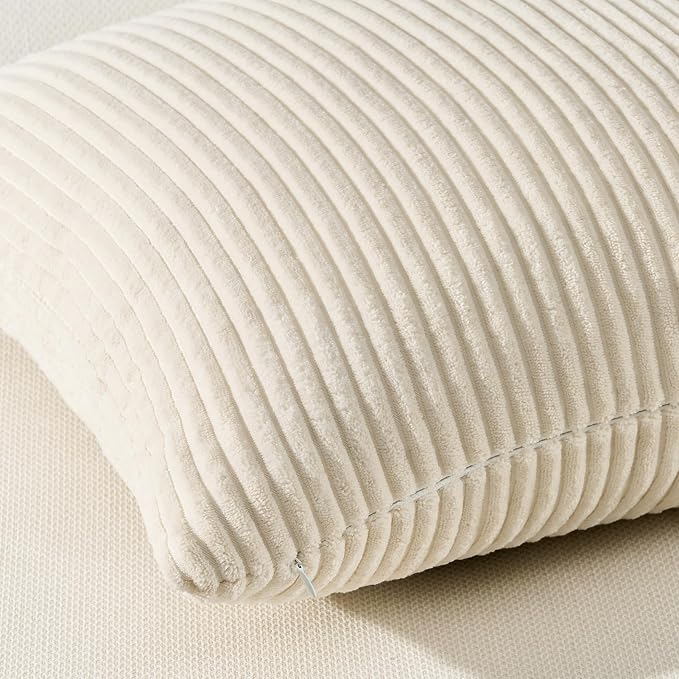 Topfinel Decorative Beige Throw Pillow Covers Cushion Cases, Natural Home Decor - Image 2