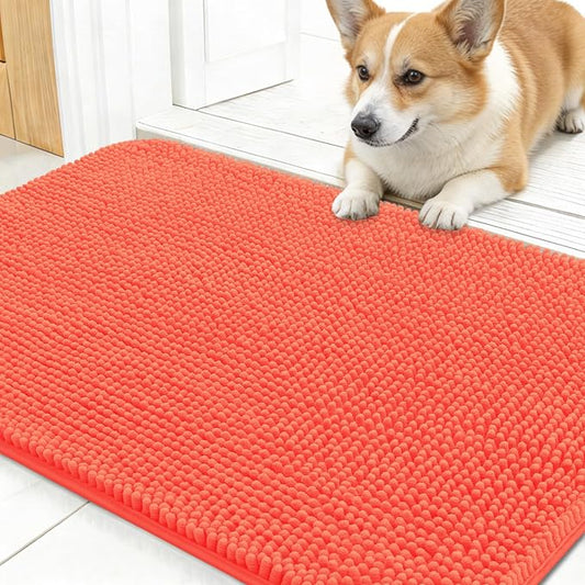 OLANLY Dog Door Mat for Muddy Paws 30x17, Super Absorbent Chenille Mud Mat | by OLANLY
