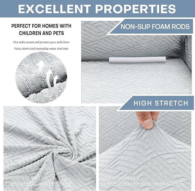 ZNSAYOTX 1 Piece Jacquard Couch Covers - Image 4