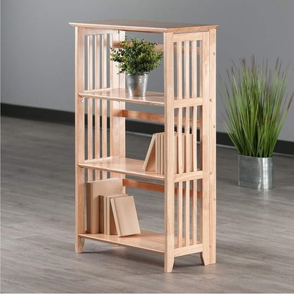 Winsome Mission Beech Wood 4-Tier Shelf - Image 2