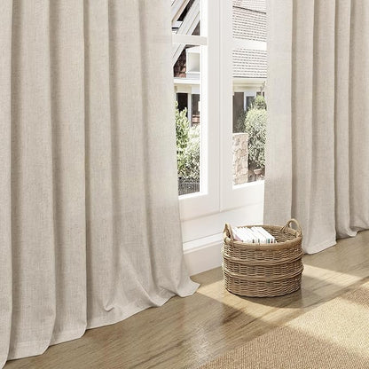 Boho Linen Curtains 132 Inch Length - Image 5