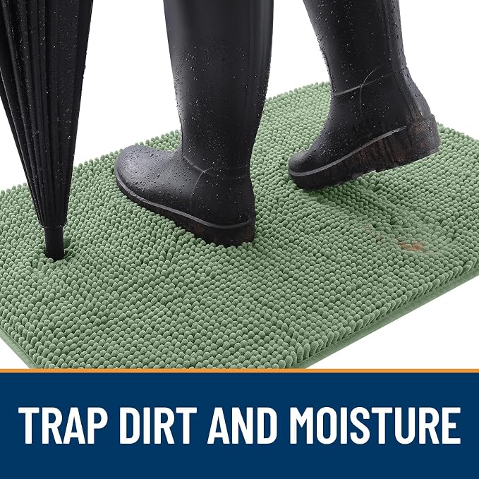 OLANLY Dog Door Mat for Muddy Paws 70x24, Super Absorbent Chenille Mud Mat | - Image 2