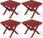 SERWALL Folding Outdoor Side Table Set of 4, Small Adirondack Side Table by SERWALL
