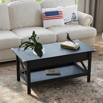 Lift Top Coffee Table with Storage, Small Coffee Table with Hidden Compartment - Image 8
