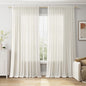 Cream Extra Wide Linen Curtains by Nanspring