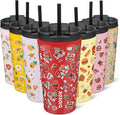 BJPKPK 18oz Tumbler With lid And Straw Stainless Steel Travel Coffee Mug Insulated Tumblers Cups,Passionate-Red
