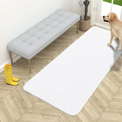 OLANLY Dog Door Mat for Muddy Paws 54x24, Super Absorbent Chenille Mud Mat | by OLANLY