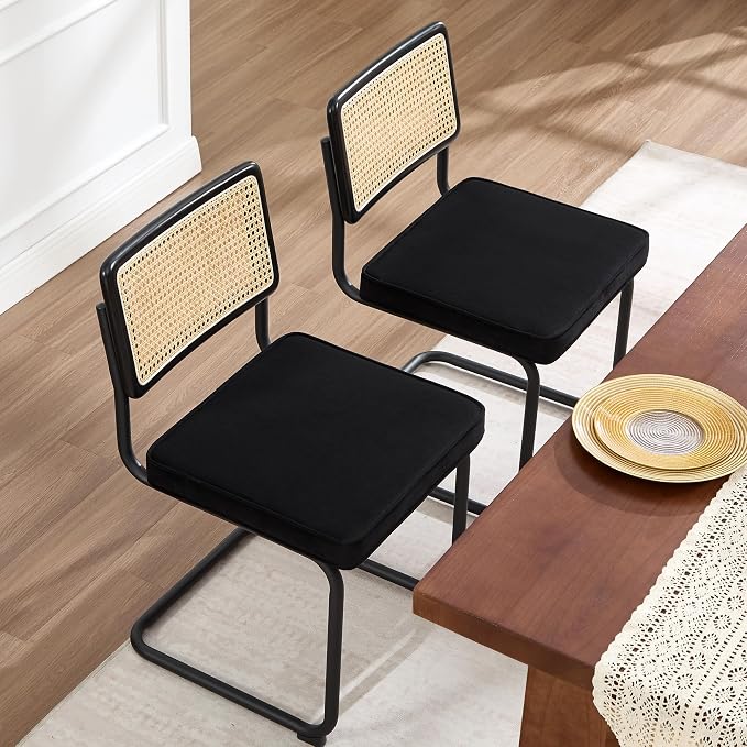 Zesthouse Rattan Dining Chairs Set of 6, Mid Century Modern Dining Room Chairs - Image 6
