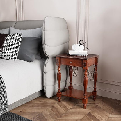 PADMA HOUSE Solid Wood Rectangle Side Table by PADMAHOUSE