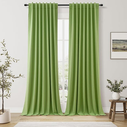 100% Blackout Curtains 84 Inch Length 2 Panels Set by Guken