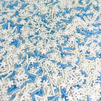 Manvscakes, Natural Sprinkles, No Artificial Dyes, Snowflake Edible Sprinkles, Holiday Cake Decorations, Dessert, Cookies, 3 ounces, Christmas Sprinkles, Winter Baking, Gluten Free, Blue Sprinkle
