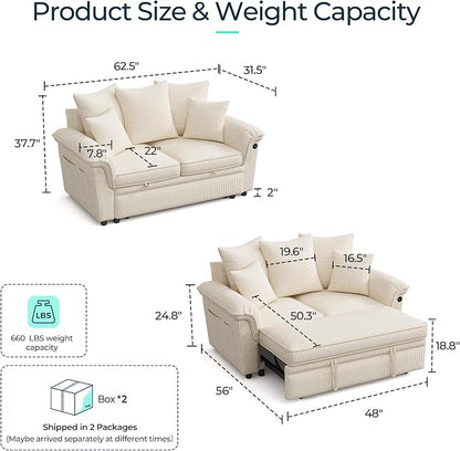 LINSY HOME Sectional Loveseat Sofa - Image 2