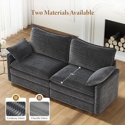 Vesgantti 74" Cloud Couch for Living Room, 2 Seaters Deep Seat Sectional - Image 3