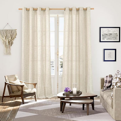 Extra Long Linen Curtains 102 Inch Length - Image 2