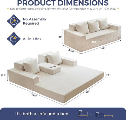 MAXYOYO Convertible Sofa Bed, Folding Sleeper Chair - Image 2