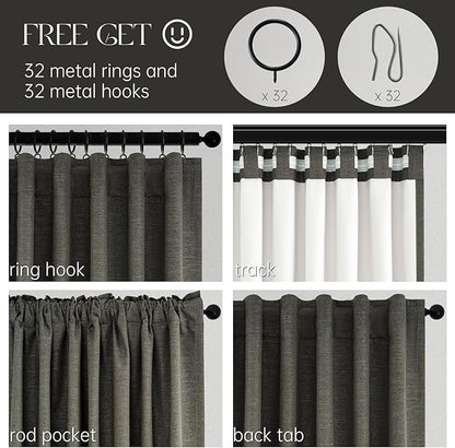 Topfinel 78 Inch Long Black Out Living Room Modern Curtains 2 Panels Set Room - Image 5