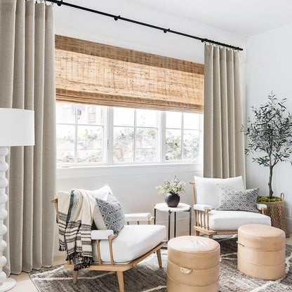 RYB HOME Linen Semi Sheer Curtains - Image 6