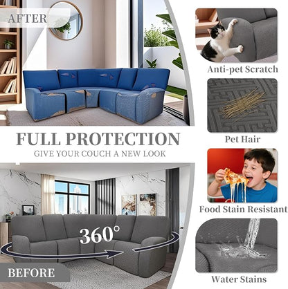100% Waterproof Sectional Recliner Couch Covers - Image 5