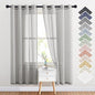 NICETOWN Linen Textured Semi Sheer Curtains 72 inches Length, Eyelet Top by NICETOWN
