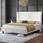HOWE Queen Size Bed Frame with 50.8" Tall Wingback Headboard, Modern Corduroy by HOWE
