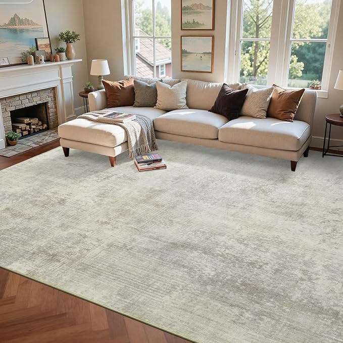 8x10 Ft Large Area Rugs for Living Room, Soft Non-Slip Washable Rugs Modern by Cuzwlovita