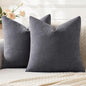 MIULEE Grey Chenille Couch Throw Pillow Covers, 20x20 | Set of 2, Soft by MIULEE