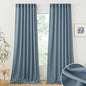 RYB HOME Sheer Curtains 102 inches, Extra Long Floor to Ceiling Curtains | Half by RYBHOME