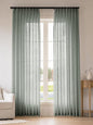 Pinch Pleated Linen Curtains 84 Inch Length 2 Panels, Light Filtering Linen by THREEGIRLSHOME