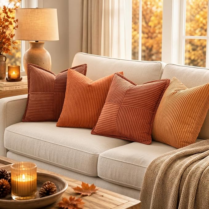 MIULEE Fall Rust Decorative Lumbar Throw Pillow Covers 12x20 Inch | 2 Pack - Image 3