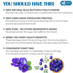 FRESHDRINKUS Premium 55 Butterfly Pea Flowers Tea Bags,100% Pure, Organic, Non GMO, Made With Organic Bags, Sugar/ Caffeine/ Gluten Free, Wildcrafted, Vegan, Handmade Product