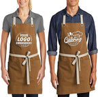 TEEAMORE Custom Embroidered Kitchen Apron Add Your Name Logo Design Cooking Baking Kitchen Chef Apron Gifts