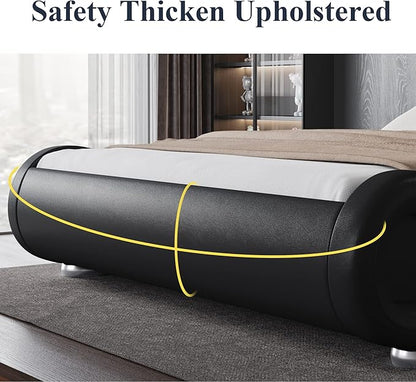 Allewie Full Size Upholstered Platform Bed Frame - Image 6