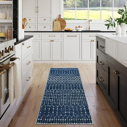 Lahome Moroccan Runner Rugs for Hallway 2x4 Bathroom Rugs Non-Slip Small Throw - Image 7