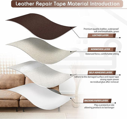 KING MOUNTAIN Leather Repair Patch, 16 x 60 Inches self Adhesive Leather Repair - Image 3