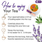FreshDrinkUS, Premium 55 Tea Bags Lavender Mint Tea, 100% Natural, Blend of Lavender, Peppermint, Sage and Licorice. Made with Natural Material Tea Bags. No Sugar, No Caffeine, Vegan.