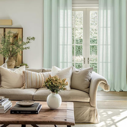 YoungsTex 90 Inches Length Linen Curtains - Image 9