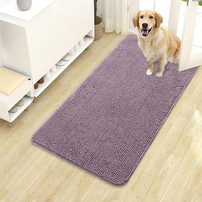 OLANLY Dog Door Mat for Muddy Paws 40x24, Super Absorbent Chenille Mud Mat | by OLANLY