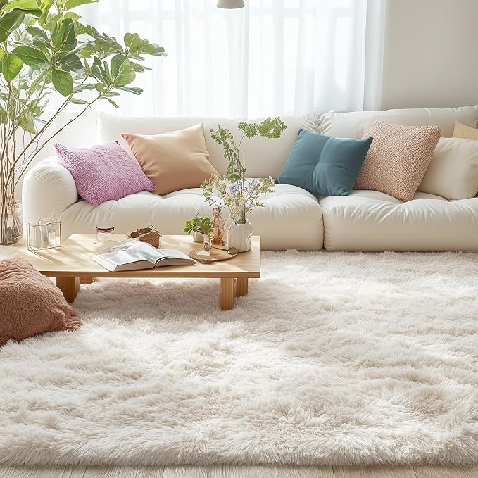 OLANLY 4x12 Area Rugs for Living Room Bedroom, Machine Washable Soft Fluffy - Image 6