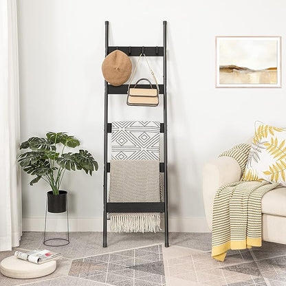 HOOBRO Blanket Ladder, 5-Tier Towel Rack - Image 6