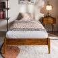 Bme Dinkee Twin Bed Frames without Headboard, Acacia Wood 15 Inch Platform Bed by Bme