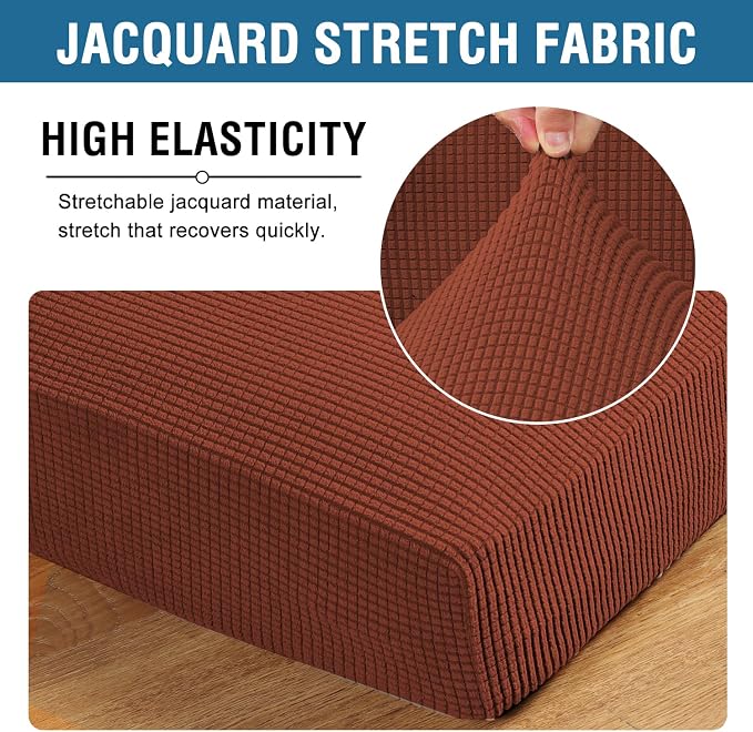 H.VERSAILTEX Super Stretch Individual Seat Cushion Covers Sofa Covers Couch - Image 4