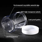 Patelai 4 Pieces Round Wide-mouth Leak Proof Plastic Container Jars with Lids for Travel Storage Makeup Beauty Products Face Creams Oils Salves Ointments DIY Making(10 Ounce,White)