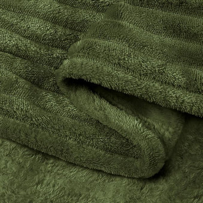 BEDELITE 3D Ribbed Jacquard Moss Fleece Throw Blanket - Image 9