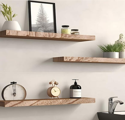 YYWUOJJ Wood Floating Shelves for Wall Decor, Rustic Wall Shelves for Bedroom - Image 8