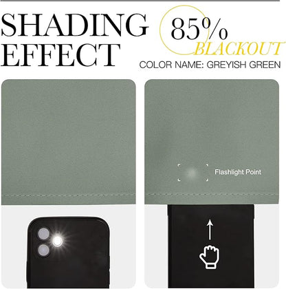NICETOWN Sage Green Blackout Curtains 78" Long - Image 5