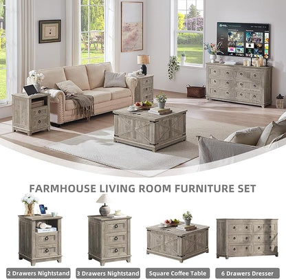 Joaxswe Farmhouse Coffee Table - Image 4