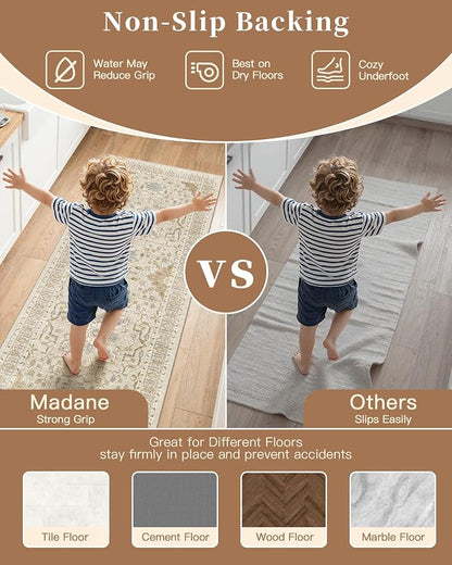 Madane 2-Piece Area Rugs Set, Small Kitchen Runner Non-Slip, Low Pile Floor - Image 8