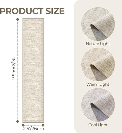 2'6 x 16' Runner Rug Non Slip, Washable Kitchen Rugs, Living Room, Extra Long - Image 2