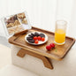 SINWANT Couch Arm Table, Acacia Wood Sofa Arm Rest Tables Couch Armrest Table by SINWANT