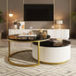 Modern Round Nesting Coffee Table Fluted by Flieks